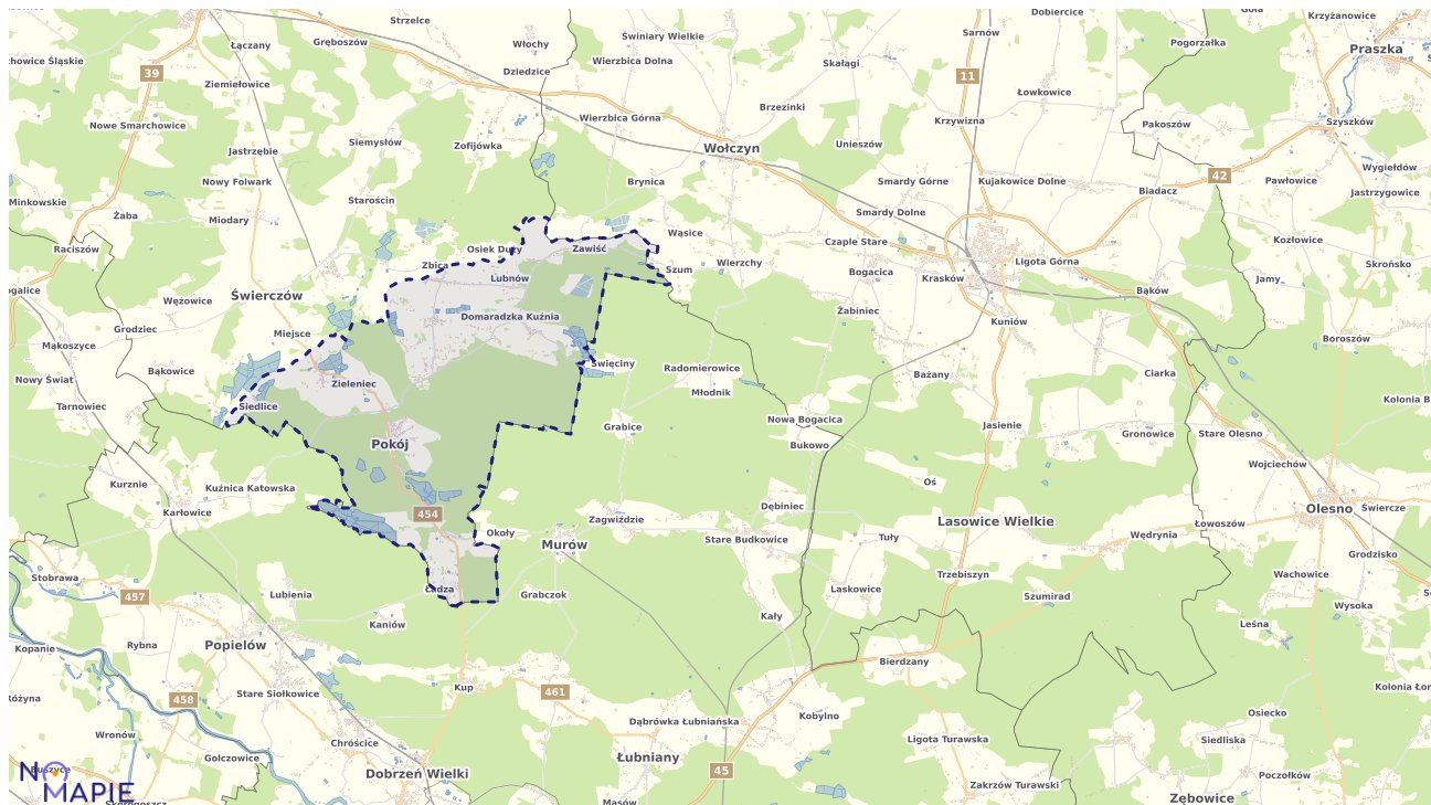 Mapa uzbrojenia terenu Pokoju